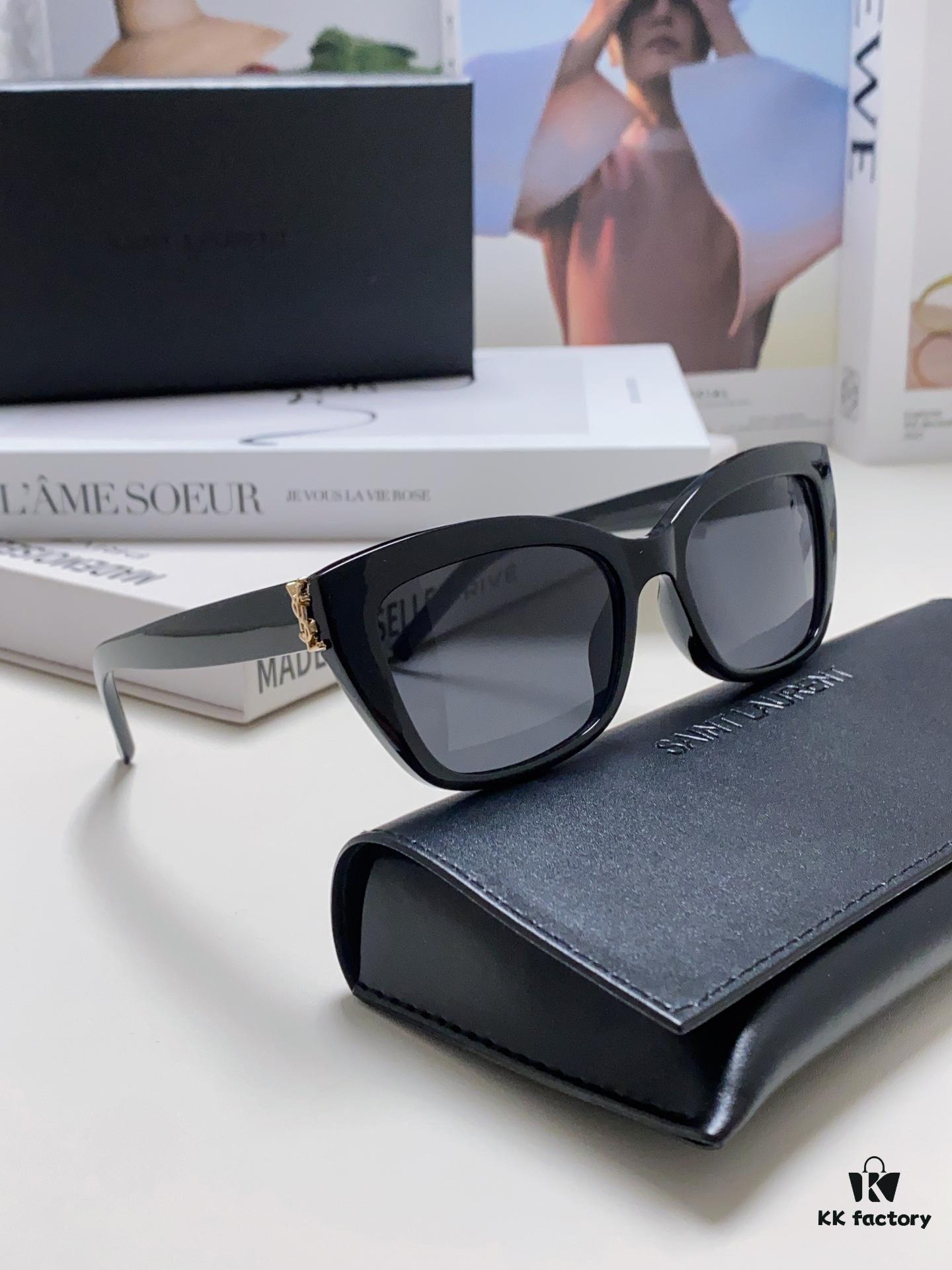 YSL Saint Laurent 2024 New Cat-Eye Sunglasses for Women, High-End UV Protection Polarized Sun Glasses, Trendsetting Influencer Favorite Women's Eyewear