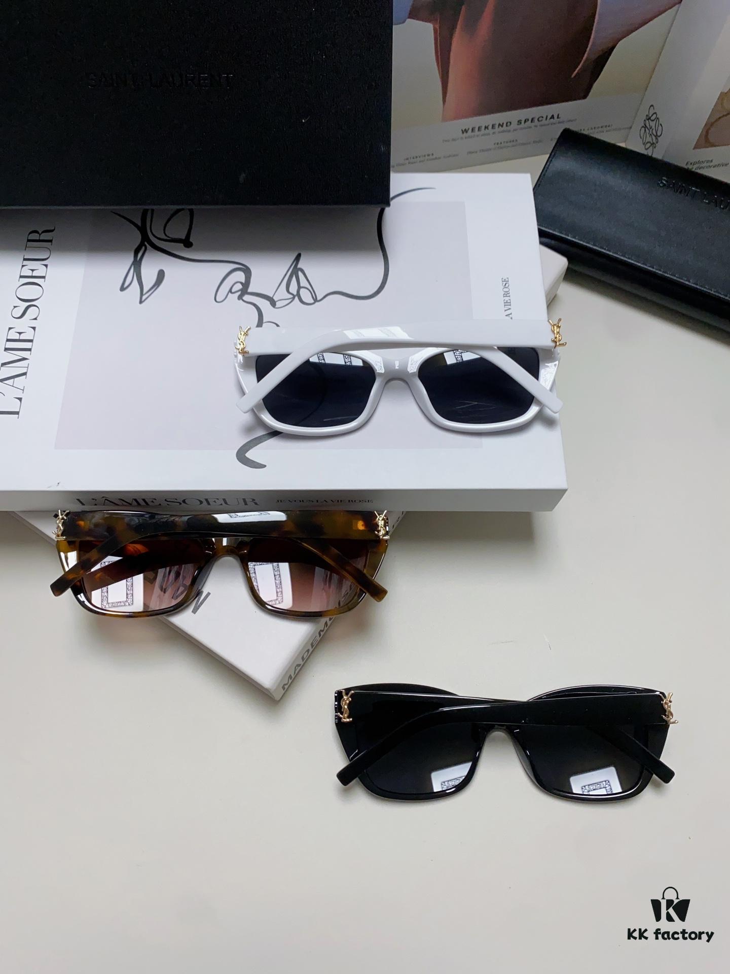 YSL Saint Laurent 2024 New Cat-Eye Sunglasses for Women, High-End UV Protection Polarized Sun Glasses, Trendsetting Influencer Favorite Women's Eyewear