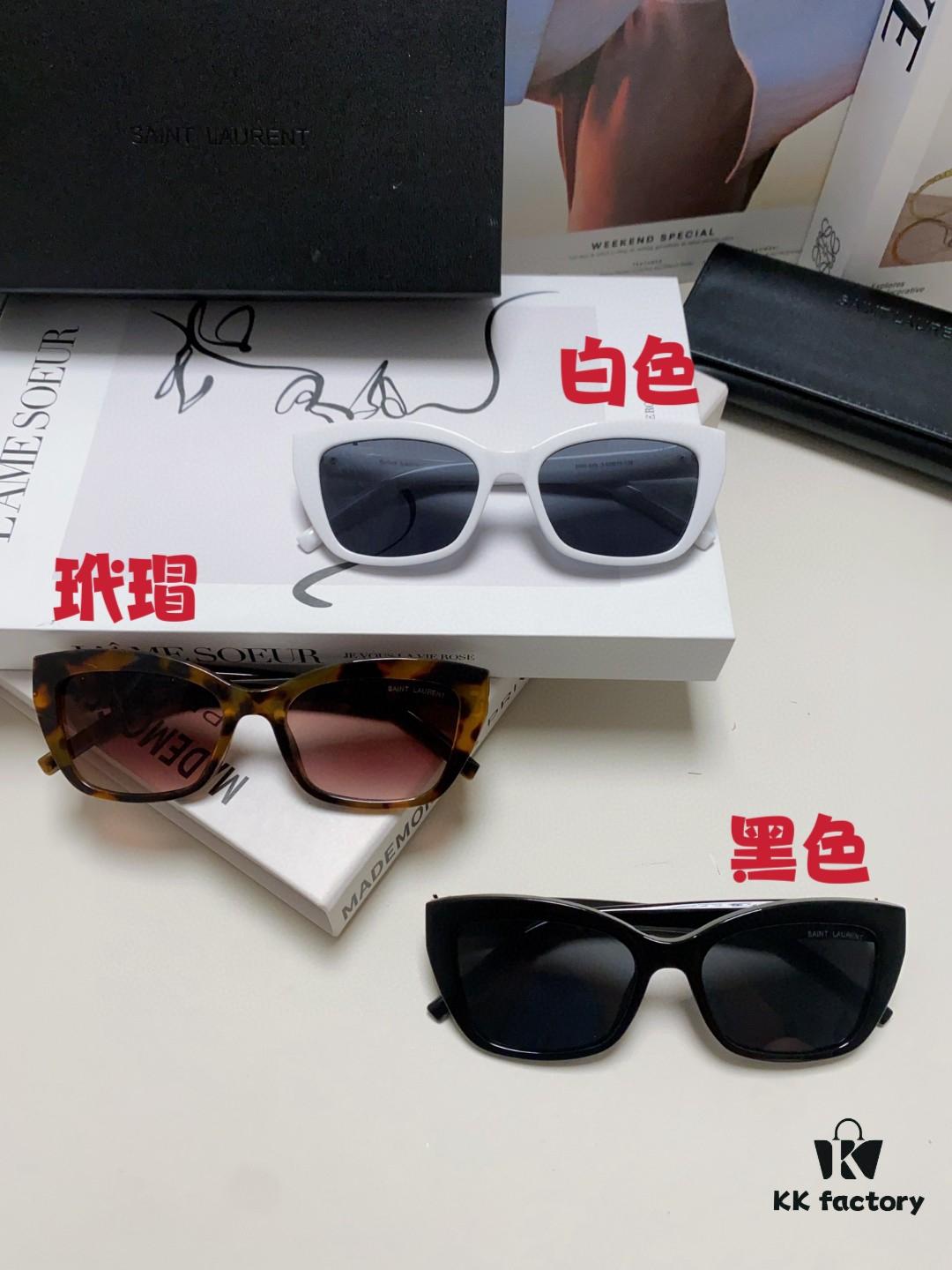 YSL Saint Laurent 2024 New Cat-Eye Sunglasses for Women, High-End UV Protection Polarized Sun Glasses, Influencer-Favorite Women's Sunglasses