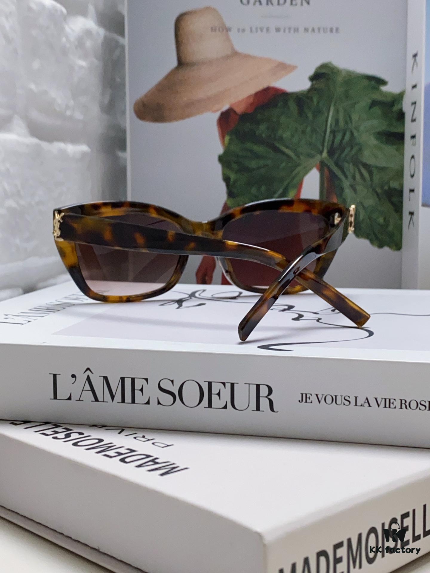 YSL Saint Laurent 2024 New Cat-Eye Sunglasses for Women, High-End UV Protection Polarized Sun Glasses, Influencer-Favorite Women's Sunglasses