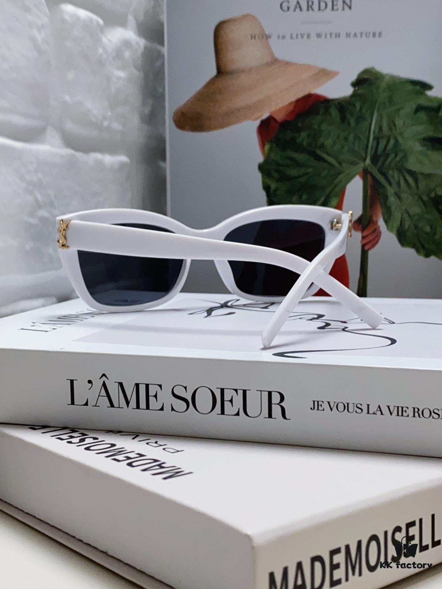 YSL Saint Laurent 2024 New Cat-Eye Sunglasses for Women, High-End UV Protection Polarized Sun Glasses, Influencer-Favorite Women's Sunglasses