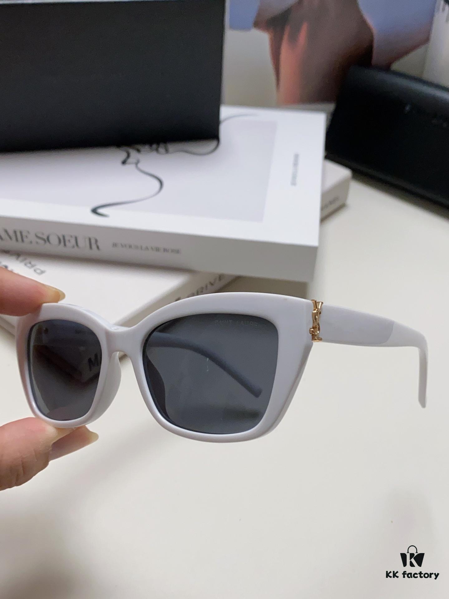 YSL Saint Laurent 2024 New Cat-Eye Sunglasses for Women, High-End UV Protection Polarized Sun Glasses, Influencer-Favorite Women's Sunglasses