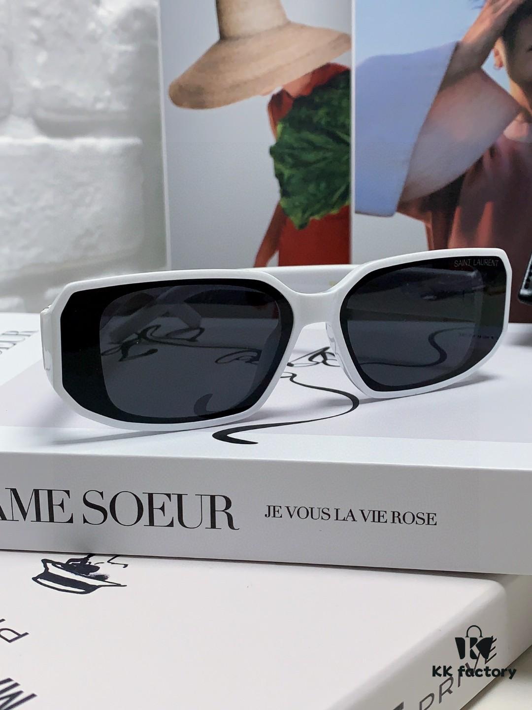 YSL Saint Laurent Women's Cat-Eye Fashion Sports Blue Light Blocking Sunglasses