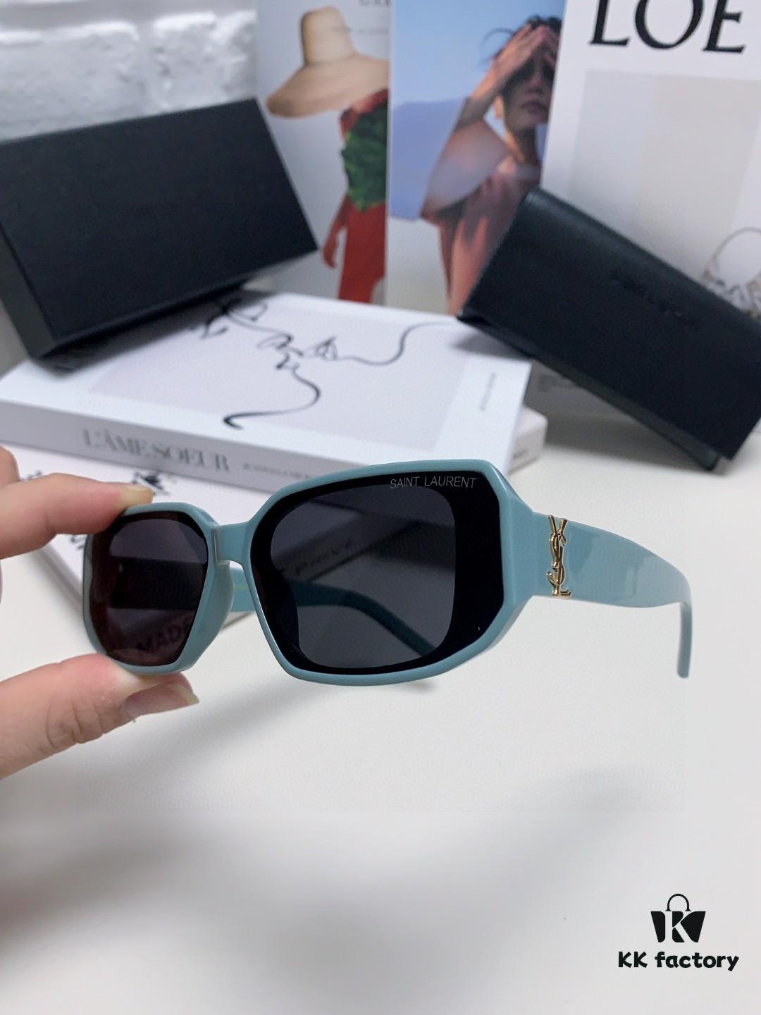 YSL Saint Laurent Women's Cat-Eye Fashion Sports Blue Light Blocking Sunglasses