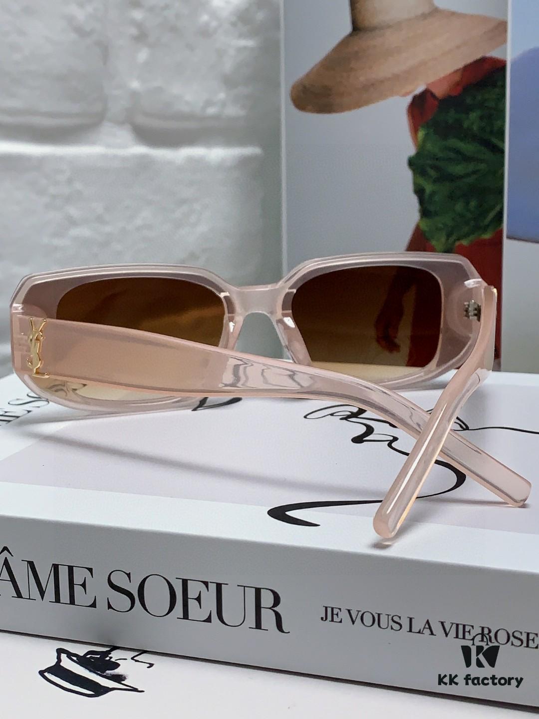 YSL Saint Laurent Women's Cat-Eye Fashion Sports Blue Light Blocking Sunglasses