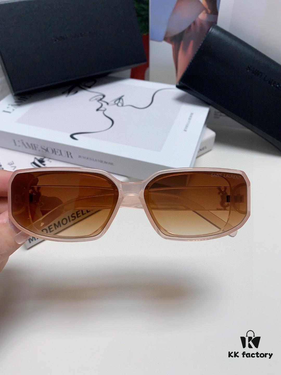 YSL Saint Laurent Women's Cat-Eye Fashion Sports Blue Light Blocking Sunglasses