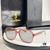 YSL Saint Laurent Transparent Yellow Square Sunglasses, Lightweight Fashion Sun Glasses SL545, Influencer Style 2023 New Arrival