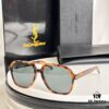 YSL Saint Laurent Transparent Yellow Square Sunglasses, Lightweight Fashion Sun Glasses SL545, Influencer Style 2023 New Arrival