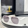 YSL Saint Laurent Transparent Yellow Square Sunglasses, Lightweight Fashion Sun Glasses SL545, Influencer Style 2023 New Arrival