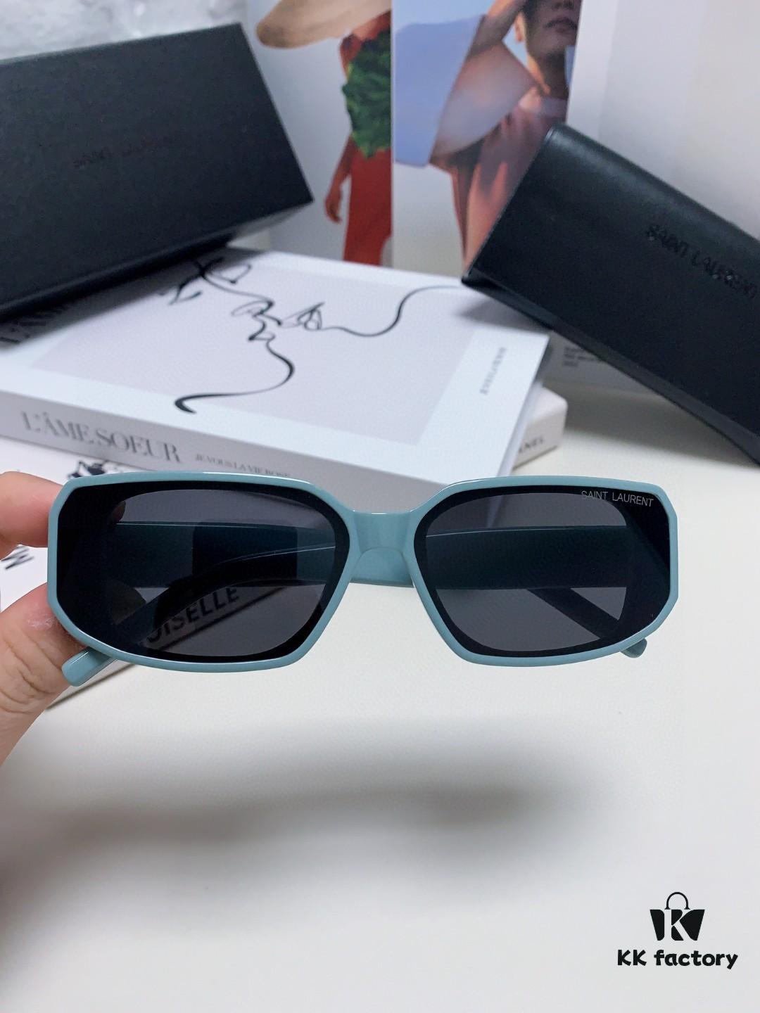 YSL Saint Laurent Women's Cat-Eye Fashion Sports Blue Light Blocking Sunglasses