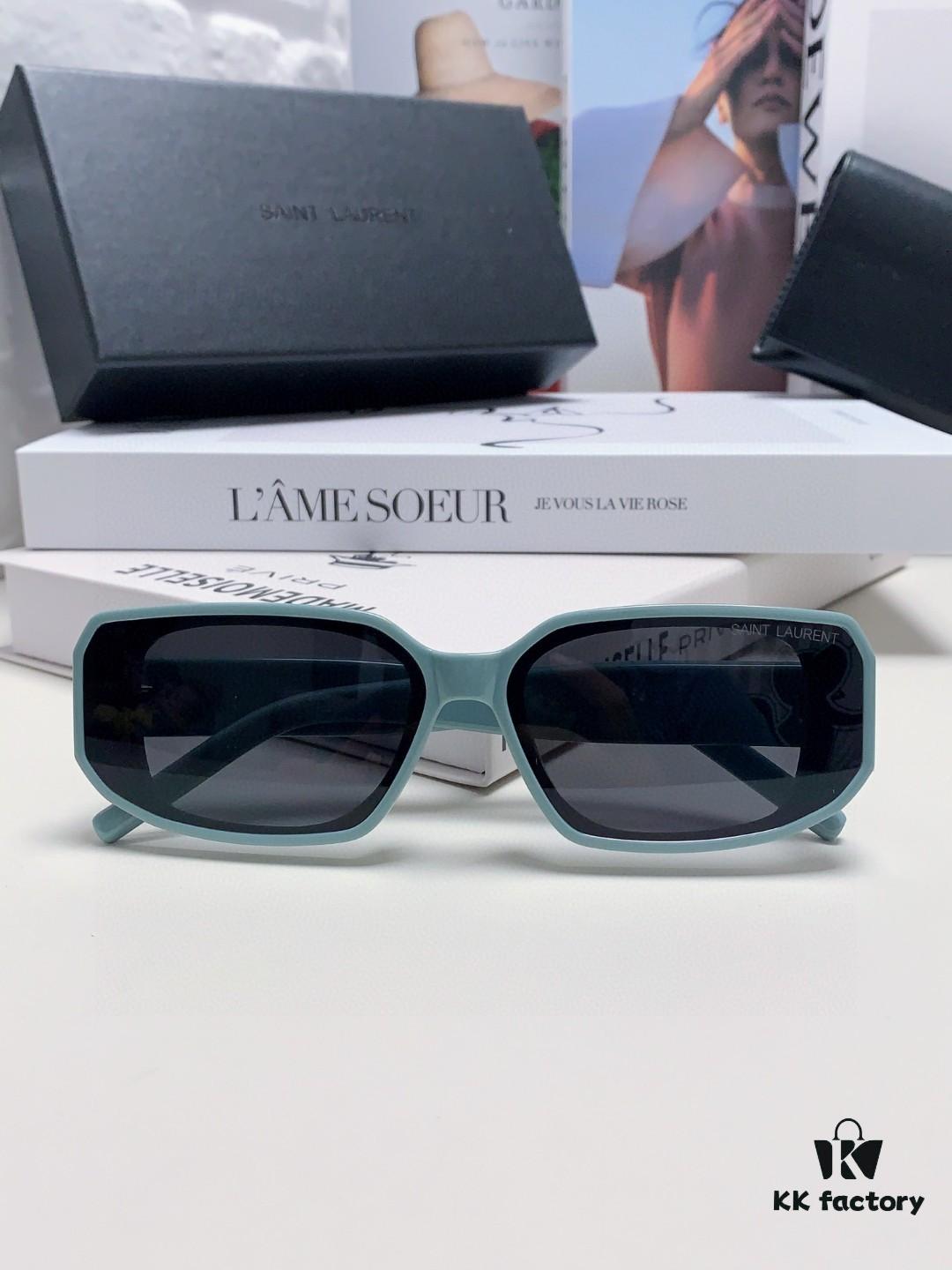 YSL Saint Laurent Women's Cat-Eye Fashion Sports Blue Light Blocking Sunglasses