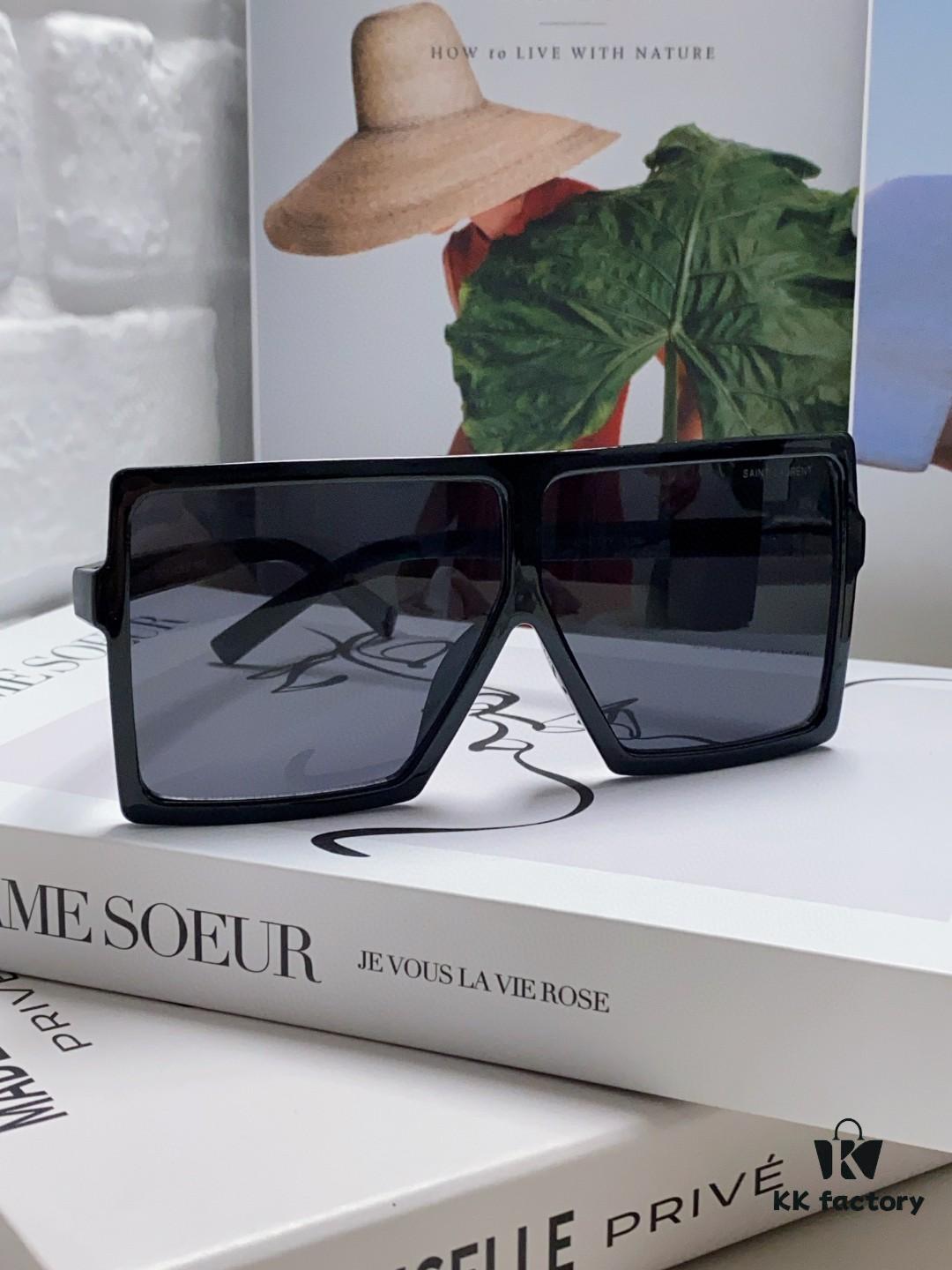 YSL Saint Laurent Golden Era Sunglasses, Same Style as Zhu Suosuo and Ni Ni, Oversized Unisex Sunglasses, Minimalist and Versatile Design