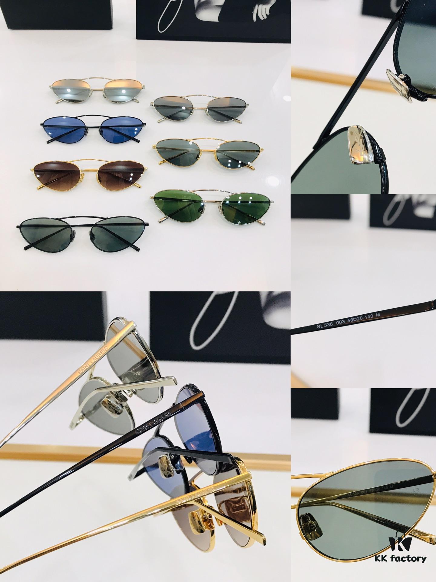 Influencer Popular YSL 💫 SL538 💫 Size: 58 □ 20-140 Metal Frame Design S Playful and Sweet with Premium Quality Sunglasses