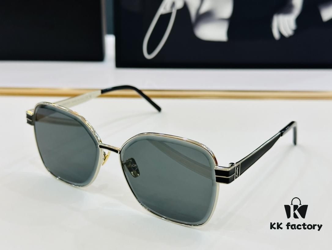 Influencer Popular YSL SLM612 Size: 56-145 Metal Frame Design Cute and Sweet Style High-Quality Sunglasses