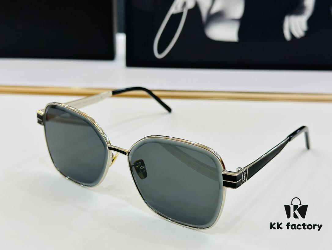 Influencer Popular YSL SLM612 Size: 56-145 Metal Frame Design Cute and Sweet Style High-Quality Sunglasses