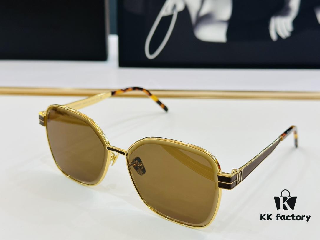 Influencer Popular YSL SLM612 Size: 56-145 Metal Frame Design Cute and Sweet Style High-Quality Sunglasses