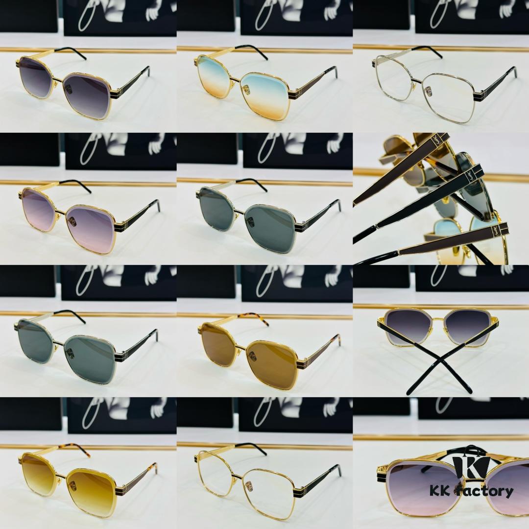 Influencer Popular YSL SLM612 Size: 56-145 Metal Frame Design Cute and Sweet Style High-Quality Sunglasses