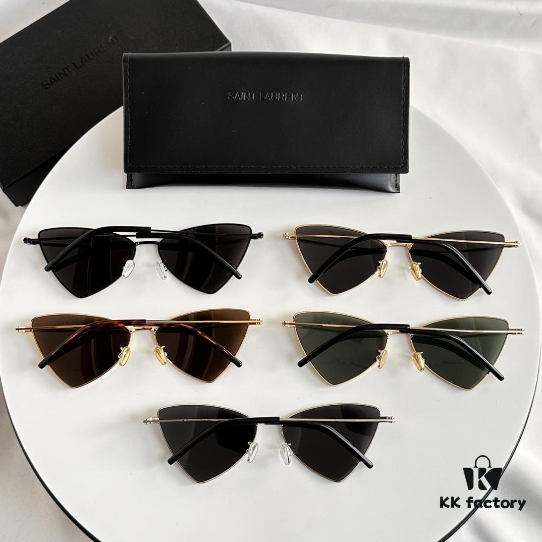 Factory Direct Sale Saint Laurent Spring and Summer New Arrival Sunglasses - Ultra-light Slim Alloy Frame Polygonal Style Sunglasses