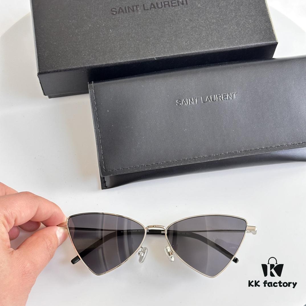 Factory Direct Sale Saint Laurent New Spring Summer Sunglasses, Ultra-Light Thin-Framed Alloy Small Glasses, Polygonal Design, Stylish and Unique