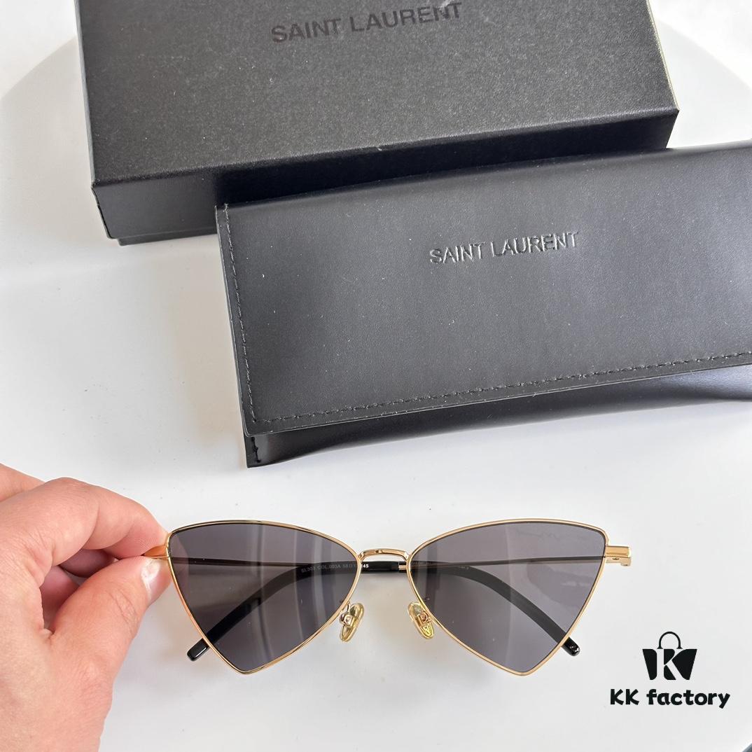 Factory Direct Sale Saint Laurent New Spring Summer Sunglasses, Ultra-Light Thin-Framed Alloy Small Glasses, Polygonal Design, Stylish and Unique