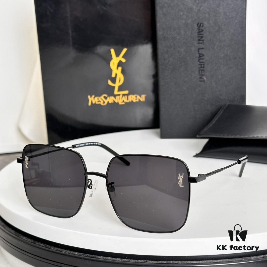Authentic SAINT LAURENT SL314 Size: 58□18-140 YSL High-Quality Metal Square Fashion Sunglasses