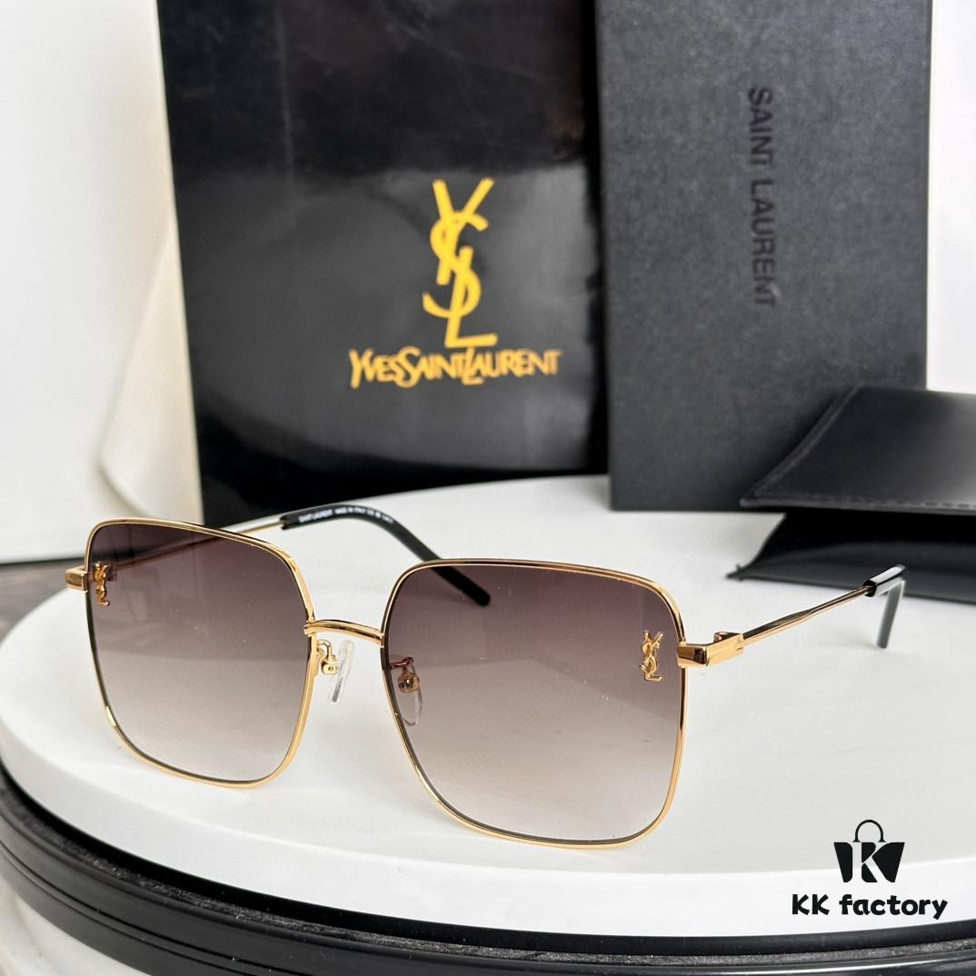Authentic SAINT LAURENT SL314 Size: 58□18-140 YSL High-Quality Metal Square Fashion Sunglasses