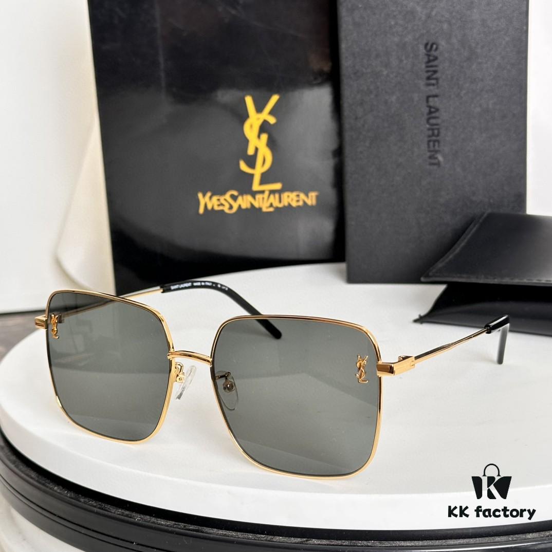 Authentic SAINT LAURENT SL314 Size: 58□18-140 YSL High-Quality Metal Square Fashion Sunglasses