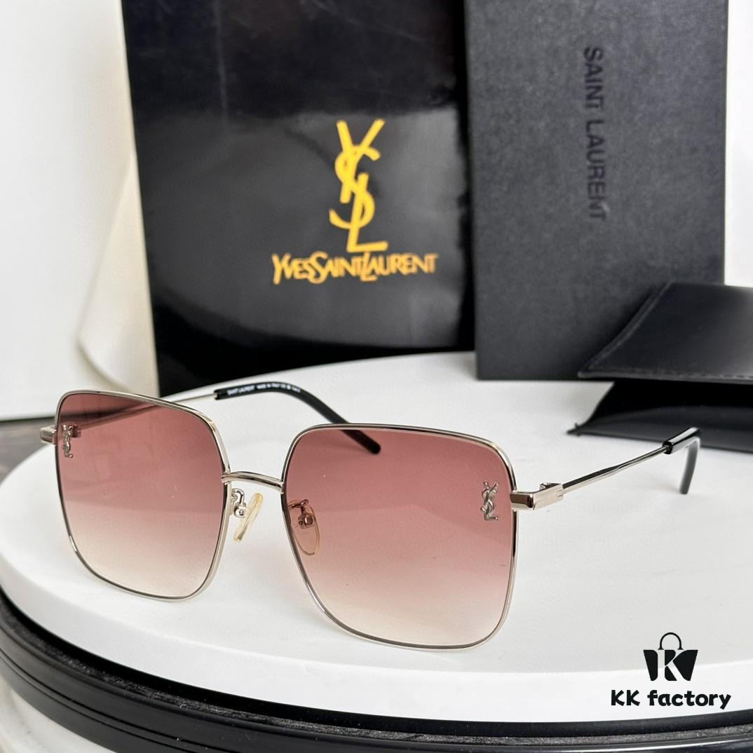 Authentic SAINT LAURENT SL314 Size: 58□18-140 YSL High-Quality Metal Square Fashion Sunglasses