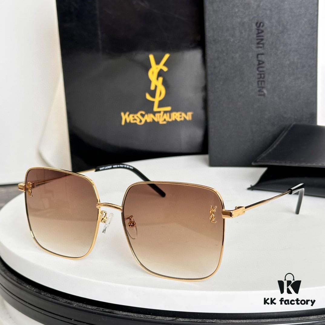 Authentic SAINT LAURENT SL314 Size: 58□18-140 YSL High-Quality Metal Square Fashion Sunglasses