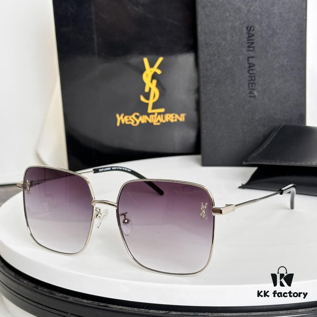 Authentic SAINT LAURENT SL314 Size: 58□18-140 YSL High-Quality Metal Square Fashion Sunglasses