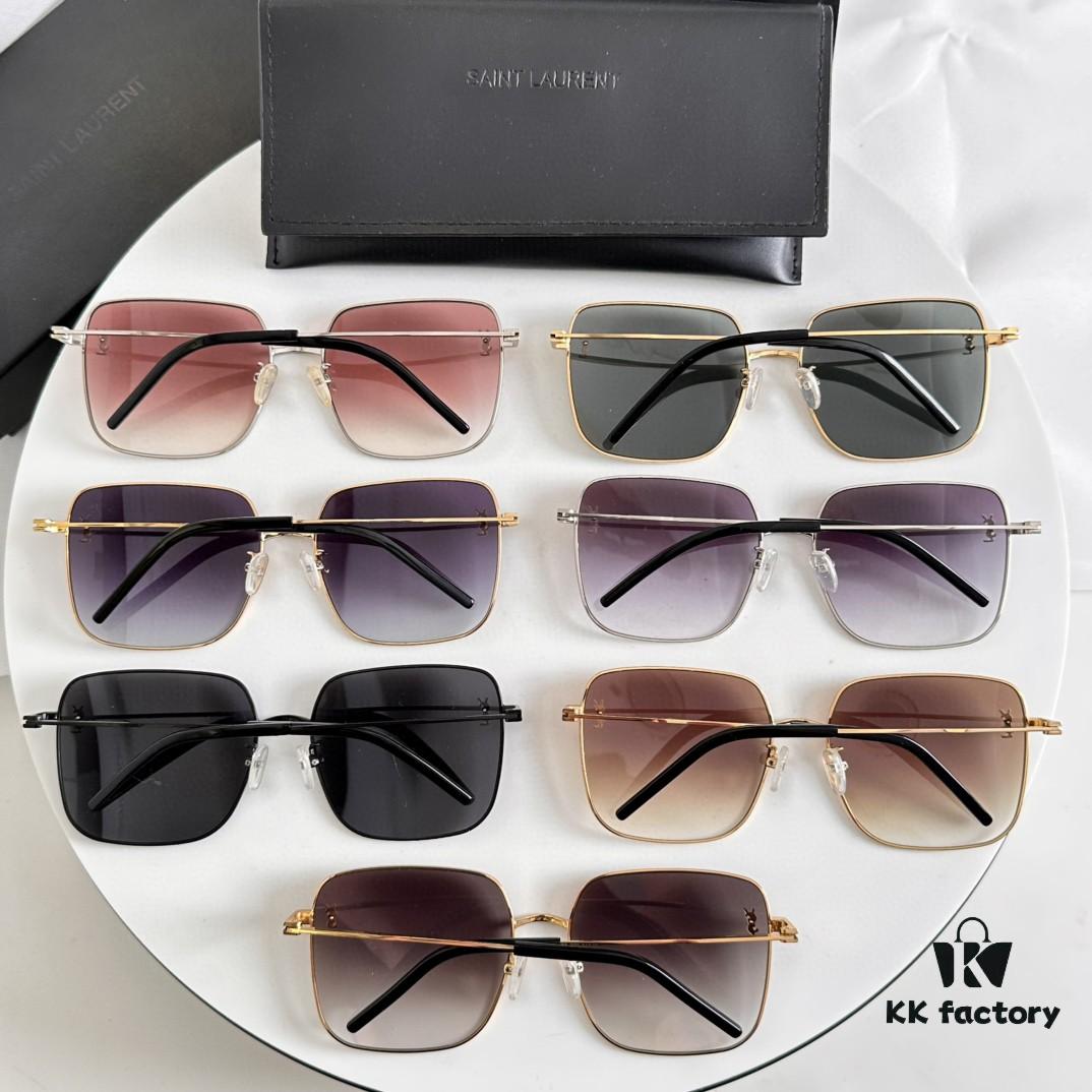 Authentic SAINT LAURENT SL314 Size: 58□18-140 YSL High-Quality Metal Square Fashion Sunglasses