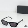 130 Saint Laurent Small Cat-Eye Frame Saddle Bridge with Embossed Logo on Temples