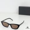 130 Saint Laurent Small Cat-Eye Frame Saddle Bridge with Embossed Logo on Temples