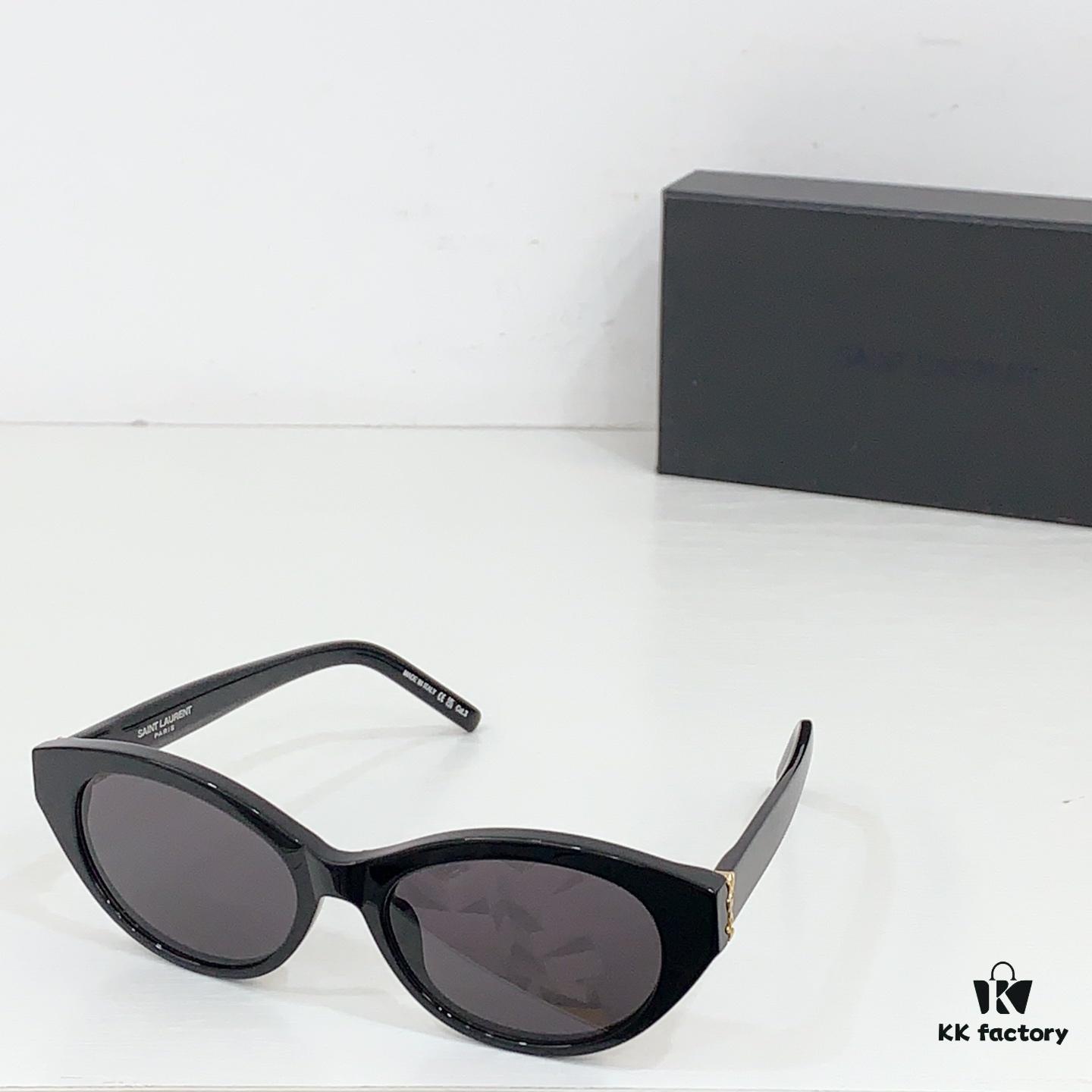 130 #New Saint Laurent, Same Style as Rose Park, YSL M148 High Quality, Iconic YSL Temple Design, INS European and American Series Sunglasses