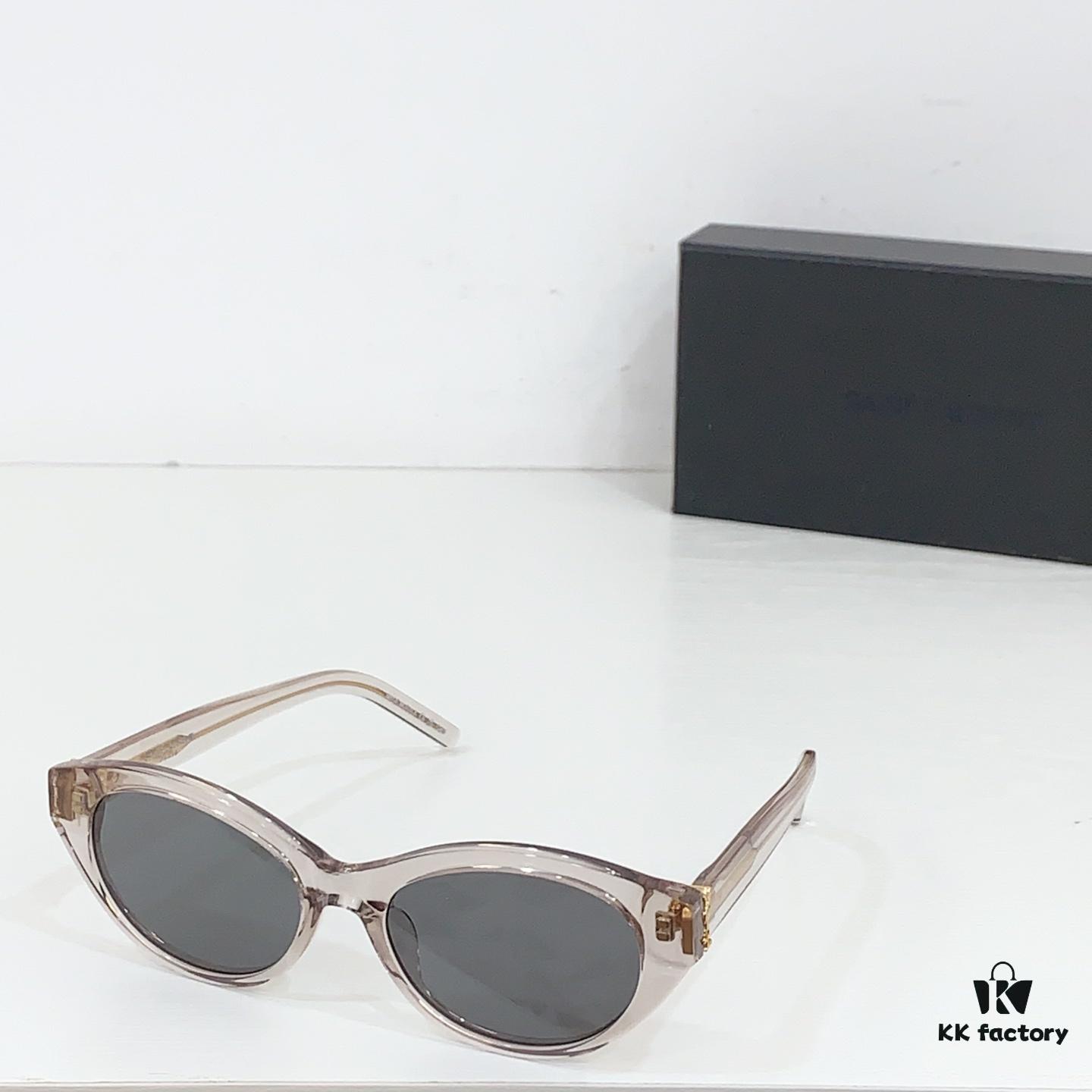 130 #New Saint Laurent, Same Style as Rose Park, YSL M148 High Quality, Iconic YSL Temple Design, INS European and American Series Sunglasses