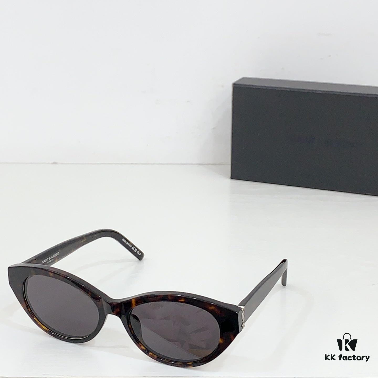 130 #New Saint Laurent, Same Style as Rose Park, YSL M148 High Quality, Iconic YSL Temple Design, INS European and American Series Sunglasses