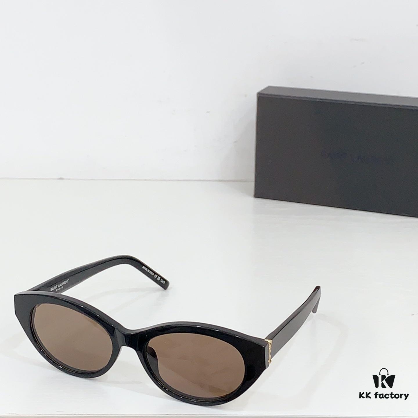 130 #New Saint Laurent, Same Style as Rose Park, YSL M148 High Quality, Iconic YSL Temple Design, INS European and American Series Sunglasses