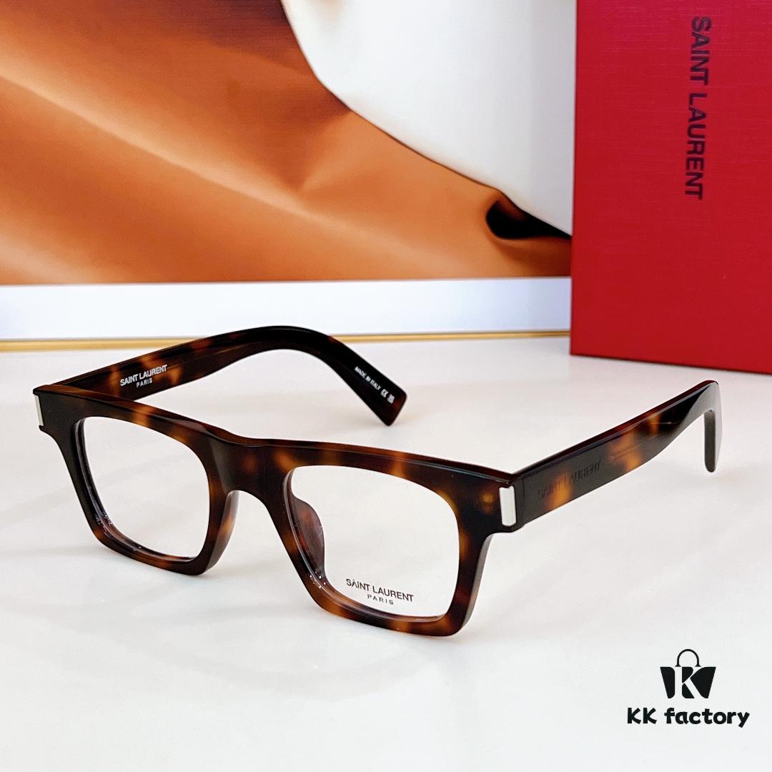 125 Saint Laurent SL719 SL719 Universal Frame with Iconic Corners, One-Piece Nose Bridge and Logo-Embossed Temples