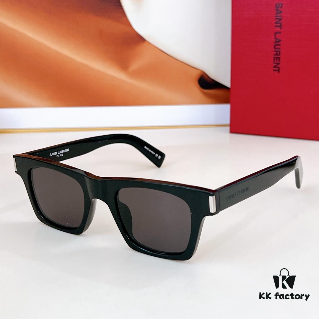 125 Saint Laurent SL719 SL719 Universal Frame with Iconic Corners, One-Piece Nose Bridge and Logo-Embossed Temples