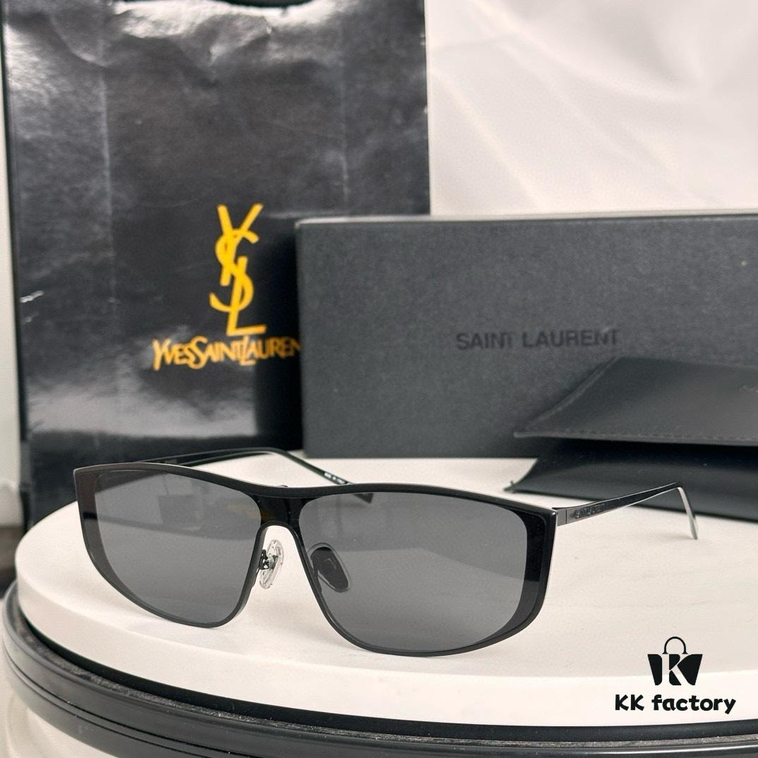 Saint Laurent SL605 Square Narrow Frame Sunglasses