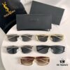 Saint Laurent SL605 Square Narrow Frame Sunglasses