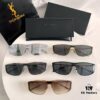 Saint Laurent SL605 Square Narrow Frame Sunglasses