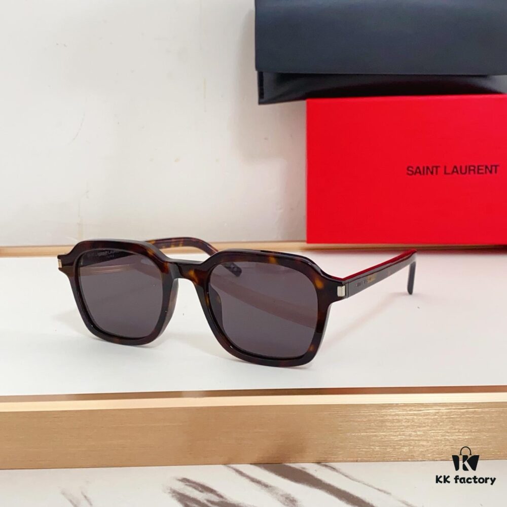 SAINT LAURENT SL 715 Soft Square Frame with Iconic Angles and Integrated Nose Bridge
