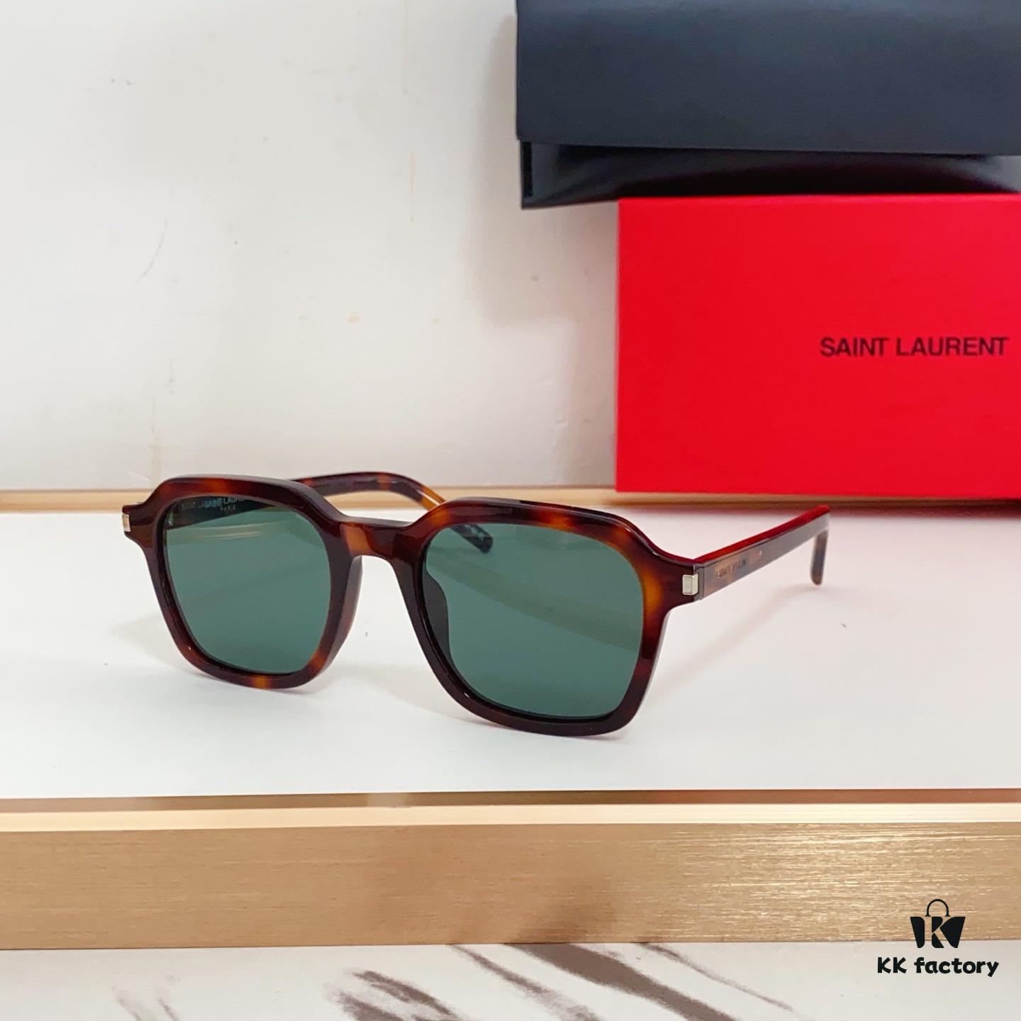 SAINT LAURENT SL 715 Soft Square Frame with Iconic Angles and Integrated Nose Bridge