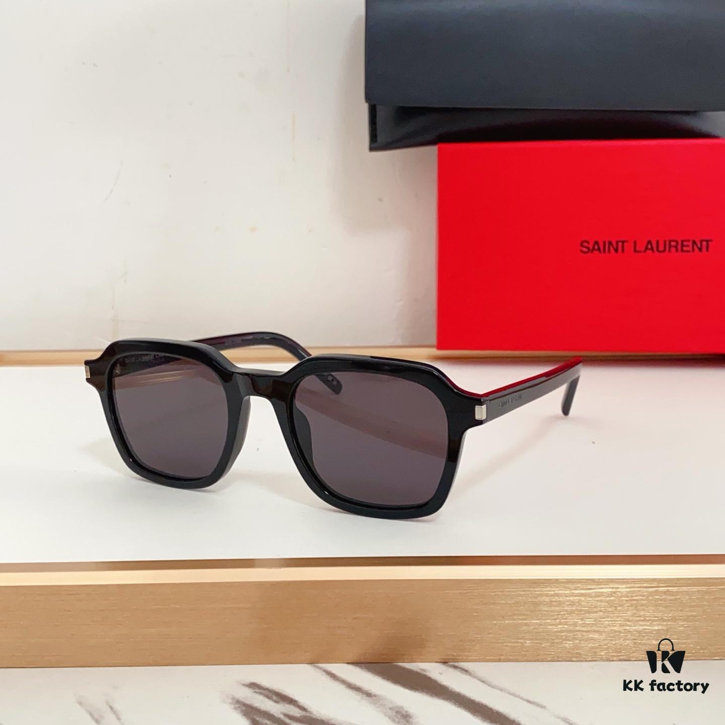 SAINT LAURENT SL 715 Soft Square Frame with Iconic Angles and Integrated Nose Bridge