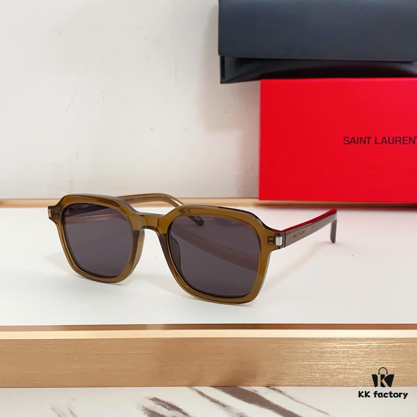 SAINT LAURENT SL 715 Soft Square Frame with Iconic Angles and Integrated Nose Bridge