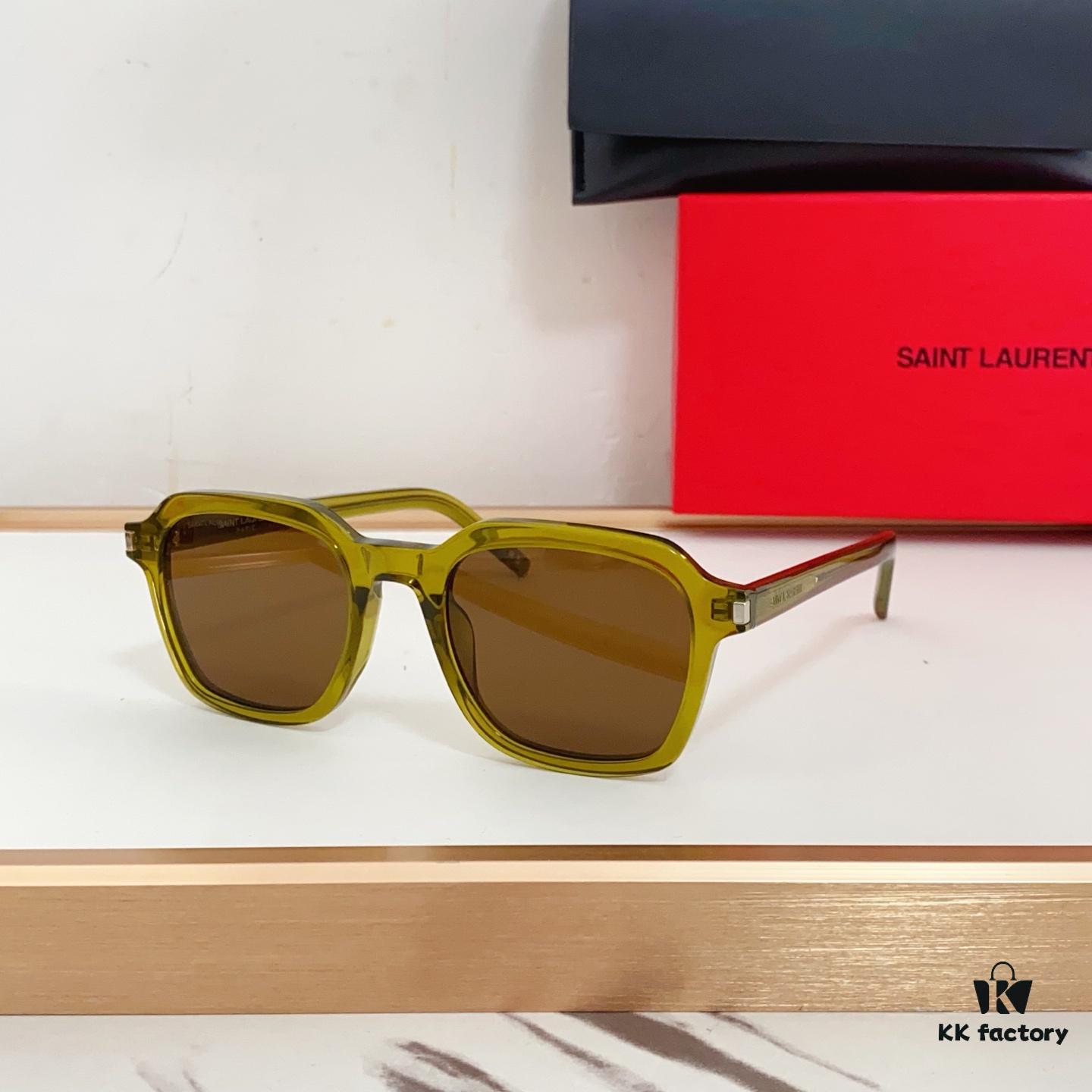 SAINT LAURENT SL 715 Soft Square Frame with Iconic Angles and Integrated Nose Bridge