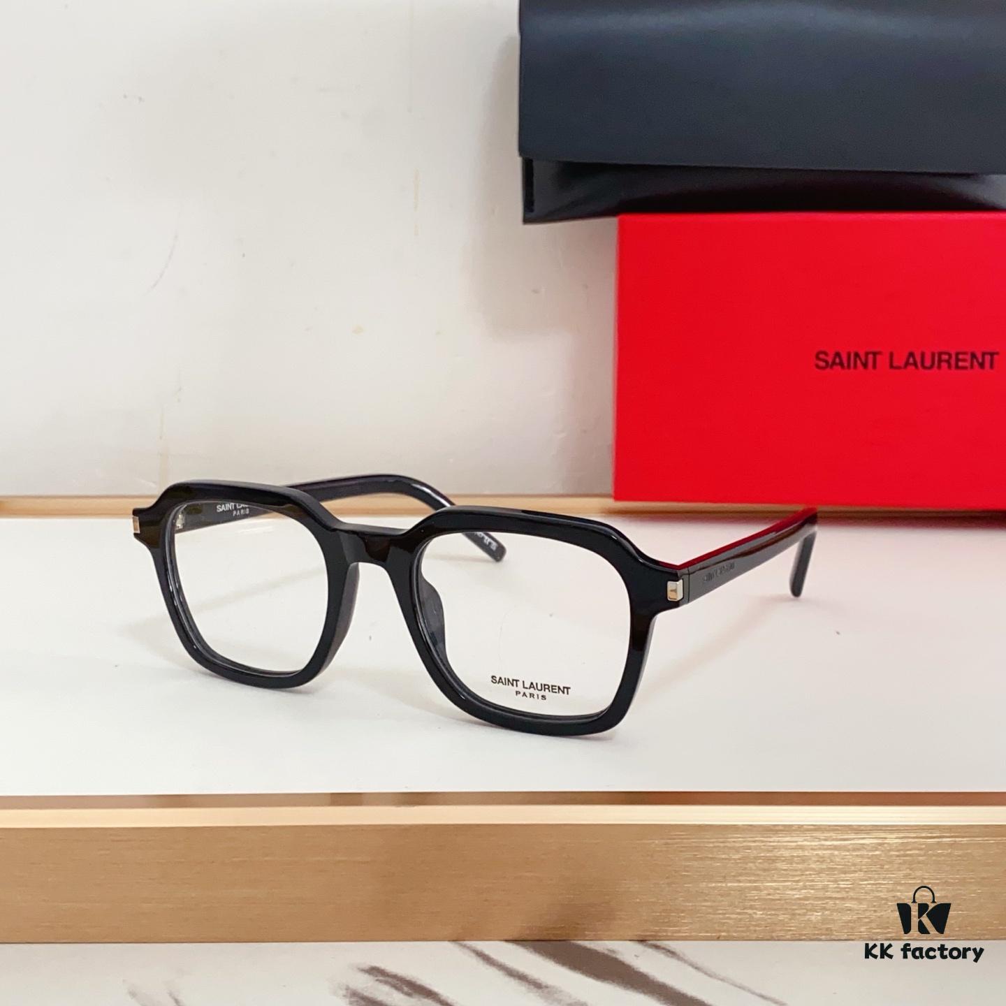 SAINT LAURENT SL 715 Soft Square Frame with Iconic Angles and Integrated Nose Bridge