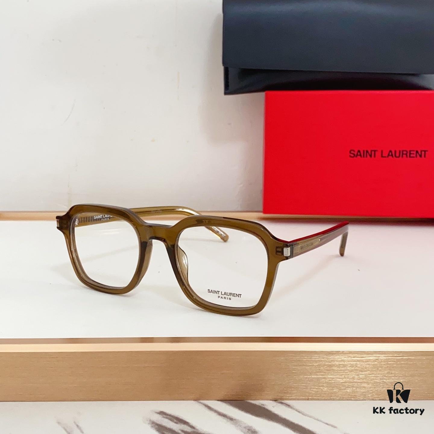 SAINT LAURENT SL 715 Soft Square Frame with Iconic Angles and Integrated Nose Bridge