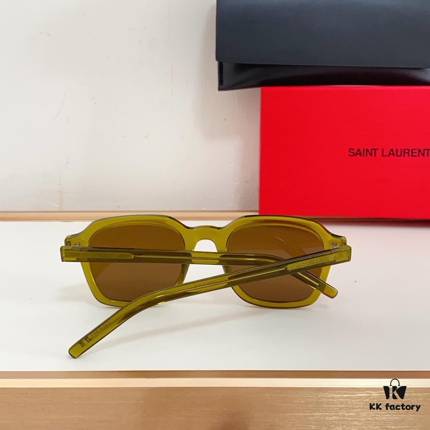 SAINT LAURENT SL 715 Soft Square Frame with Iconic Angles and Integrated Nose Bridge